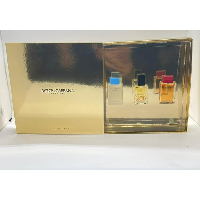 Dolce & Gabanna Mini Collection Set NIB 4.9 ml Sicily EDP 4 ml Light Blue EDT 4.5 ml EDT Gift Set