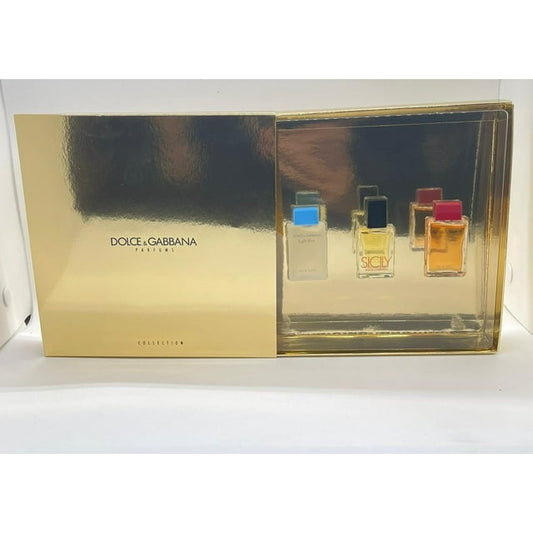 Dolce & Gabanna Mini Collection Set NIB 4.9 ml Sicily EDP 4 ml Light Blue EDT 4.5 ml EDT Gift Set