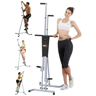 Maxi Climber Vertical Climber Stair Climbing Step Fitness Full Body Workout Machine, Adjustable Stair Climbing Fitness Machine, Home Gym Exercise Stair Stepper Cardio Strength Training + Monitor
